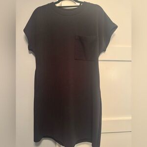 Eesome Black Ribbed Knit Dress